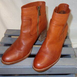 Arturo Chiang Size 9M Masin Orangish Brown Leather Boots